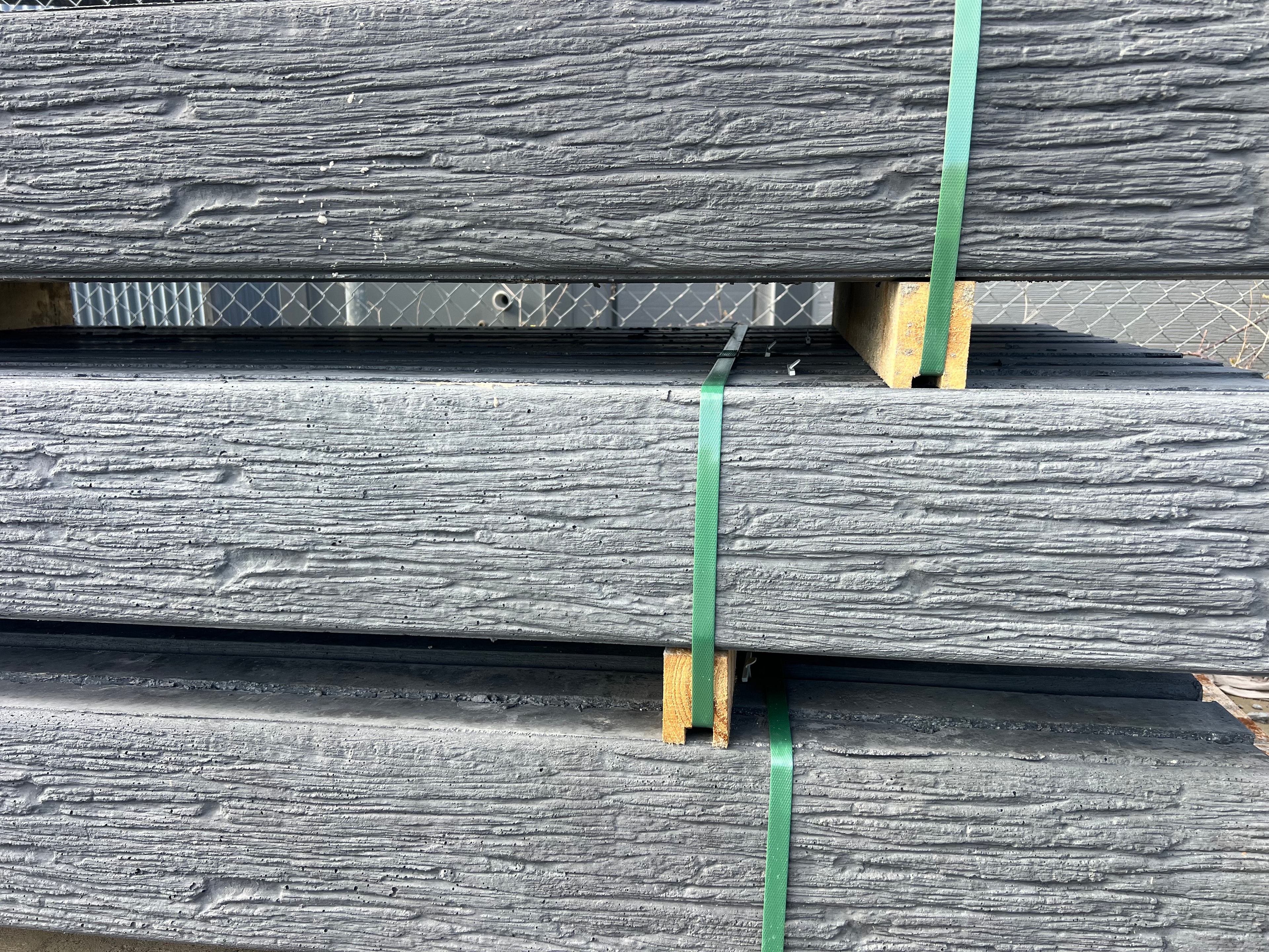 Woodgrain concrete sleepers